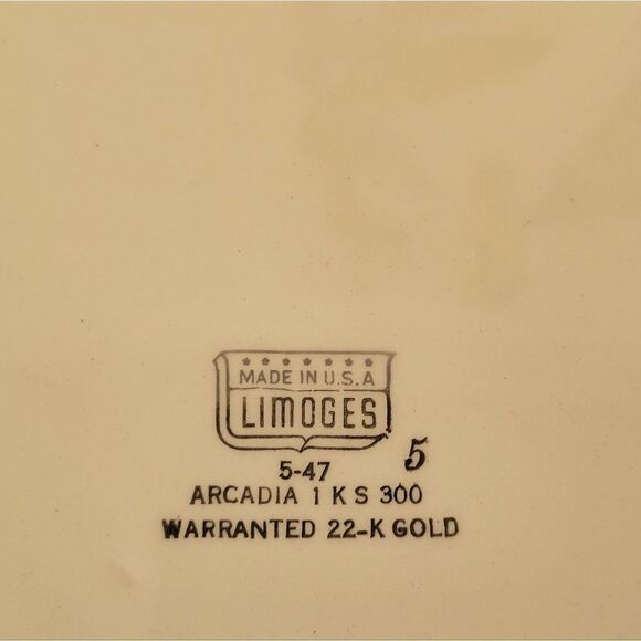 Limoges 22k gold rimmed serving plate - Picture 5 of 7